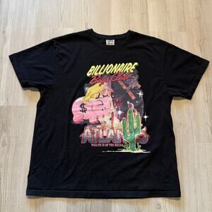 Men's BBC Billionaire Boys Club Black Atlantis 2 S/S Graphic Tee Shirt Sz 2XL